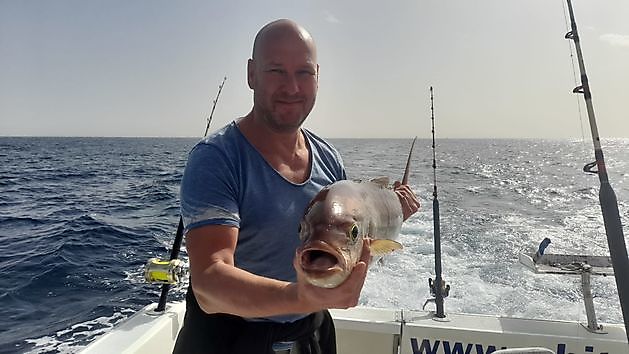 Guolásteapmi Luc ja Yvon luhtte. White Marlin Gran Canaria